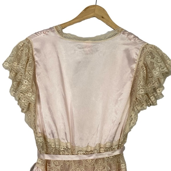 VICTORIA'S SECRET Vintage Gold Label Satin Lace Romper Teddy - Picture 7 of 14